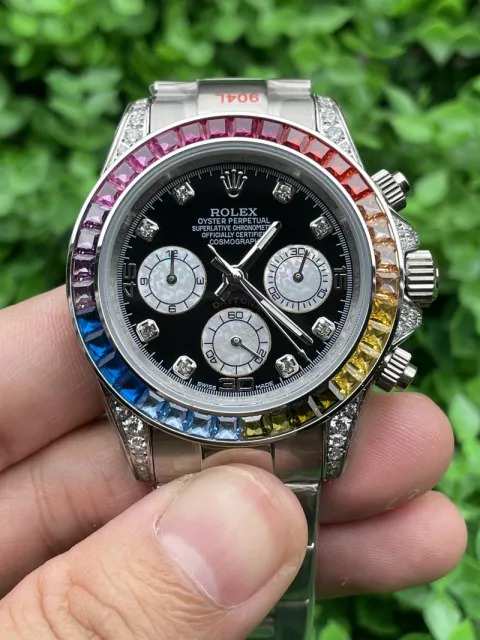Rolex Cosmograph Daytona (116599RBOW – Rainbow, White Gold) Euro Grade