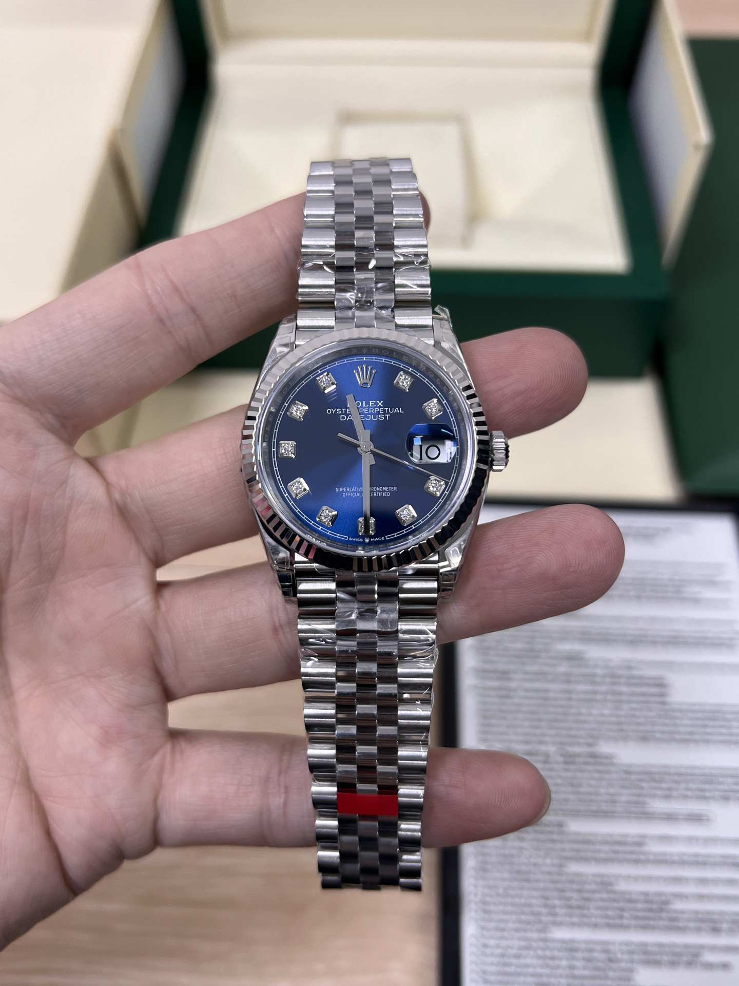 Rolex Datejust 36 (36mm – Blue Dial with Diamond Markers)