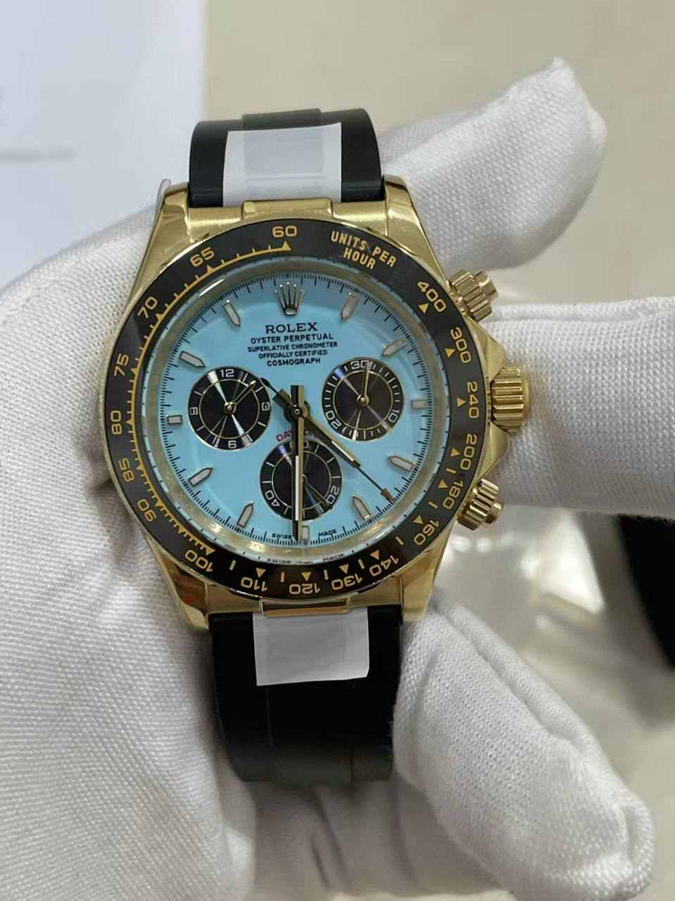 Rolex Cosmograph Daytona (126518LN – “Turquoise Dial / Tiffany-style”, Oysterflex) Euro Grade